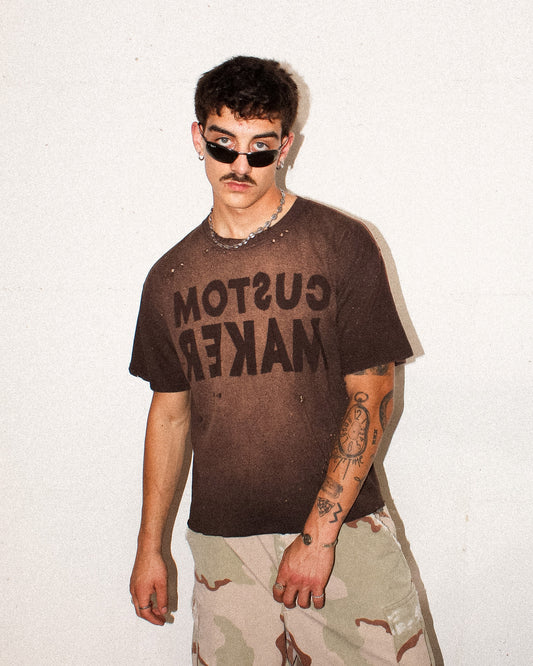 CM FADED CHOCO TEE - Nicolò Puccini
