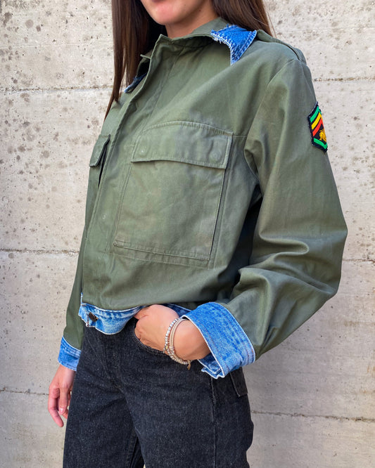 MILITARY GREEN CROP SHIRT V1 - Nicolò Puccini