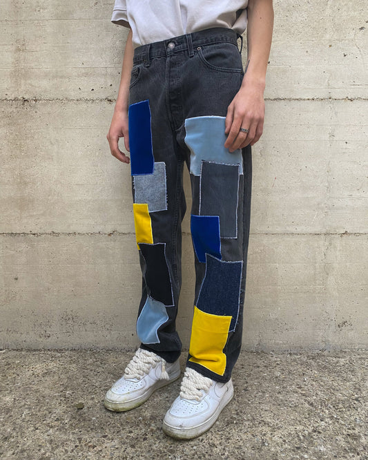 VELVET PATCHED JEANS V1 - Nicolò Puccini