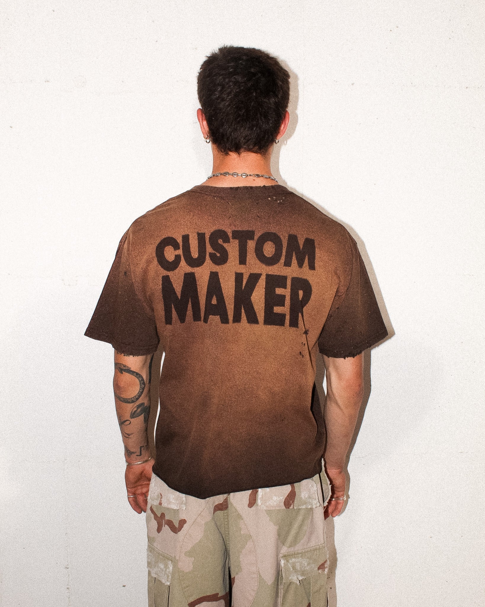 CM FADED CHOCO TEE - Nicolò Puccini