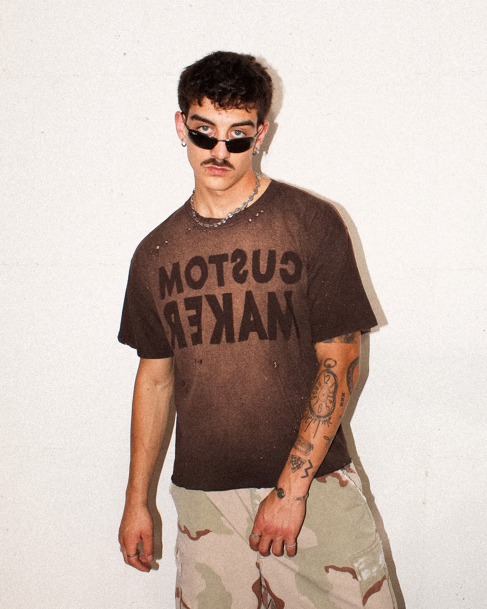 CM FADED CHOCO TEE - Nicolò Puccini