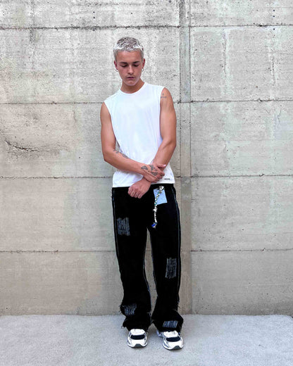 BLACK FLARED JEANS V1