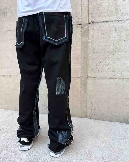 BLACK FLARED JEANS V1