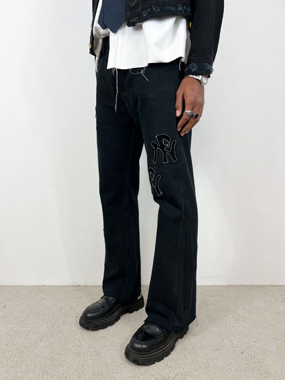 NPNY FLARED BLACK JEANS