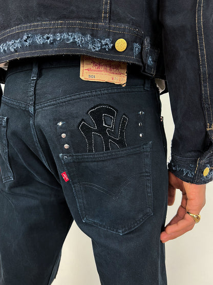 NPNY FLARED BLACK JEANS