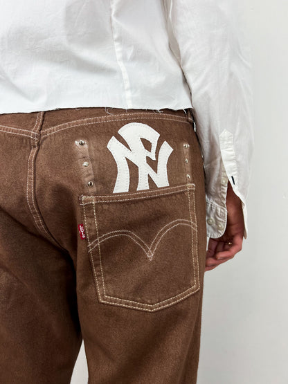 NPNY FLARED COFFEE JEANS