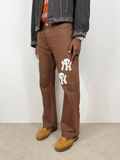 NPNY FLARED COFFEE JEANS