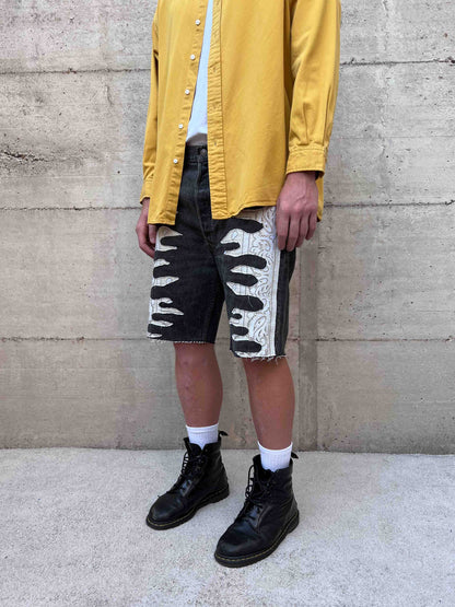 VERTICAL BANDANA FLAMES JORTS V1 - Nicolò Puccini