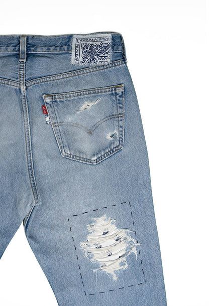 RIPPED BANDANA JEANS V1 - Nicolò Puccini