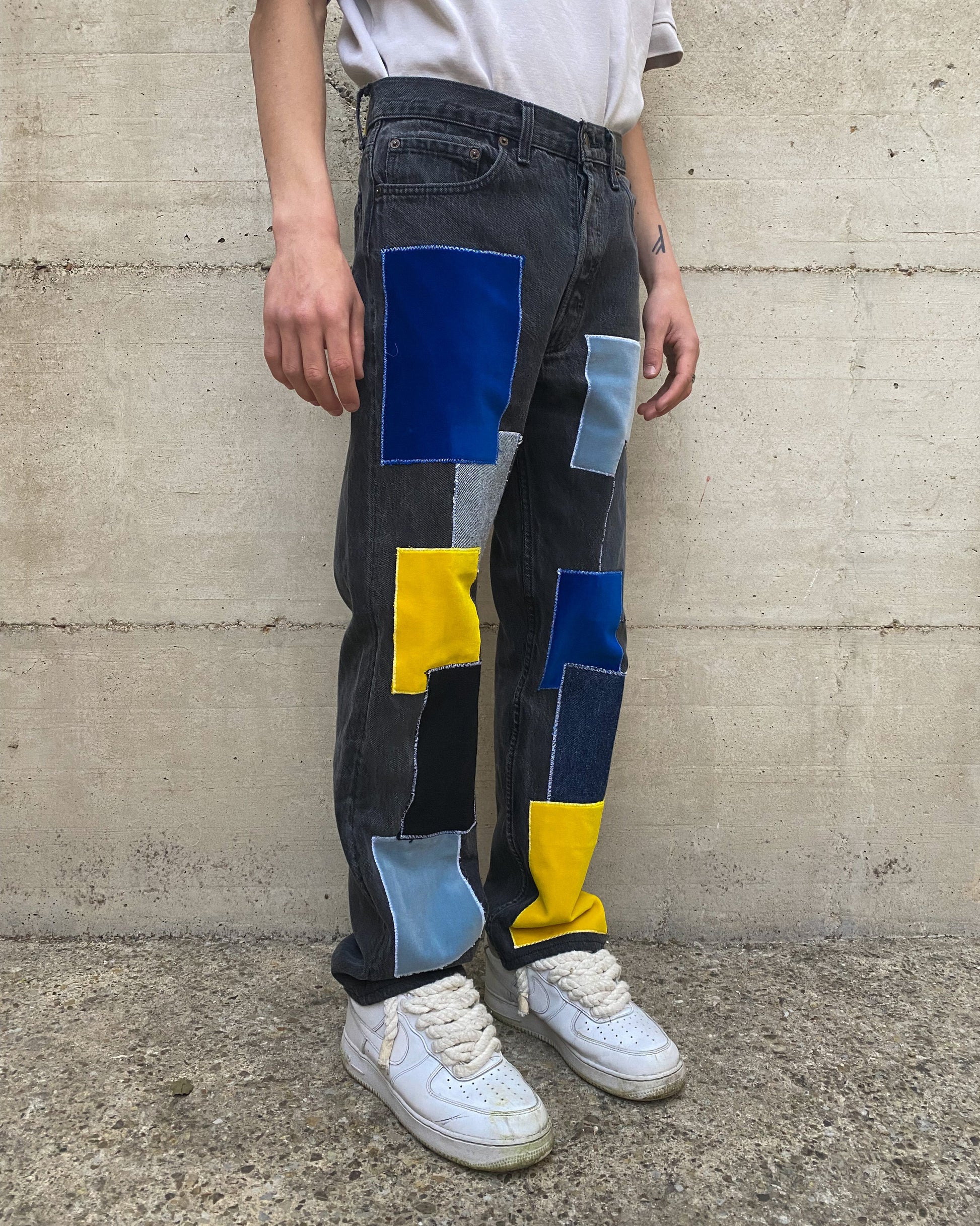 VELVET PATCHED JEANS V1 - Nicolò Puccini